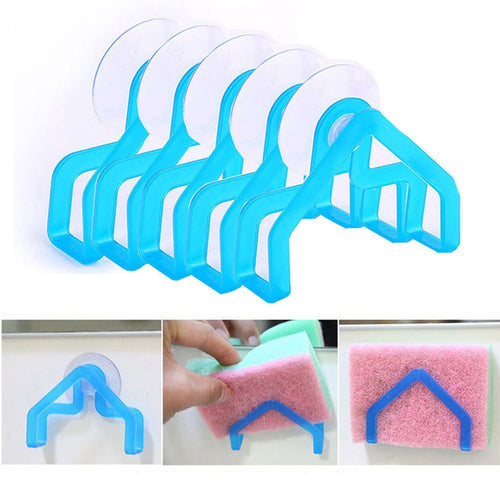 2Pcs Dish Cloths Rack Suction Sponge Holder Clip