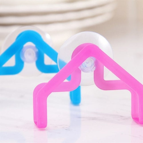 2Pcs Dish Cloths Rack Suction Sponge Holder Clip